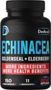 Suppement - All-in-1 11 Herbs Blend of Echinacea, Goldenseal, Elderberry, Camu, Ginger, Thyme, Chaga, Reishi, Burdock, Acerola - 5 Months Supply - 150 cápsulas