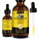 Uocasi Black Seed Oil, Cold Pressed, 100% puro &amp; Natural, Hair Growth &amp; Skin Care, 2.02 Fl Oz