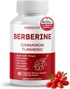 Berberine 14-in-1 Suplemento con Ceylon Cinnamon Apple Sider Vinegar Turmeric Bitter Melon Holy Basil Milk Thistle Fenugreek Gymnema Banaba - Made in The USA