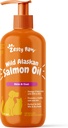Zesty Paws Wild Alaskan Salmon Oil for Dogs and Cats- Skin and Coat Support, Omega 3 Suplemento para mascotas, 16oz, Pump Top