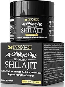 Himalayan Shilajit Resin 30g - Puro Shilajit orgánico para Hombres &amp; Mujeres, Lab Tested, Rich in 85+ Trace Minerals - Fulvic &amp; Humic Acid, Natural Energy &amp; Muscle Support, Vitality & Wellness Suplemento