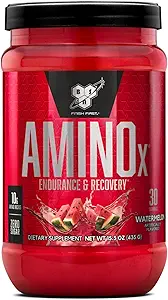 BSN Amino X Muscle Recovery " Endurance Powder with BCAAs, 10 Grams of Amino Acids, Keto Friendly, Caffeine Free, Support Endurance, Zero Sugar, Watermelon, 30 servings (Packaging May Vary)