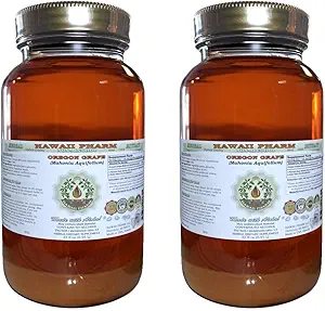 Hawaii Pharm Oregon Grape Alcohol-Free Liquid Extract, Oregon Grape (Mahonia acufolium) Dried Root Glycerite Natural Herbal Supplement, USA 2x32 fl.oz