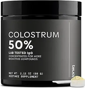 Ultra High Strength Bovine Colostrum Powder - 50% IgG - 2,000mg por Serving - Tercera Parte Tested for Potency - Supports Immune, Gut, and Skin Health - 30 Servings -Premium Bovine Colostrum Supplement