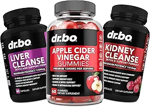 ACV Gummies " Liver Kidney Cleanse - 1000MG Apple Cider Vinegar Gummies " Liver Cleanse Kidney Detox Capsules for Digestion, Gut Health, Cleansing, Detox, Flushing " Metabolism