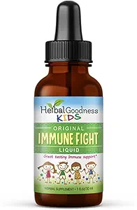 Immune Support 1oz with Ashwagandha for and Turmeric Herbal Supplements - Natural Kids Immune Booster Drops for Wellness and Immune Support for Kids - Non-GMO - Made in USA