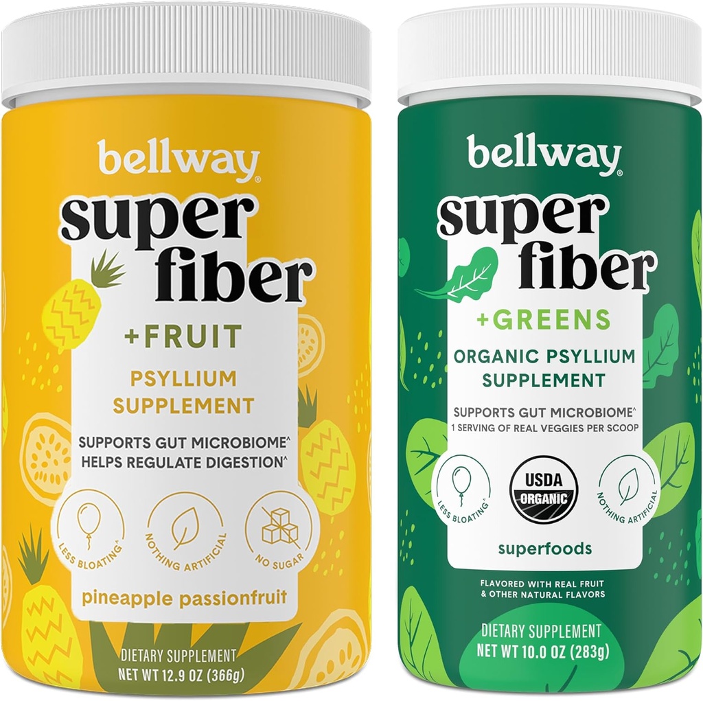 Bellway Super Fiber Powder + Frutas, Pineapple Passion Fruit Super Fiber + Verdes