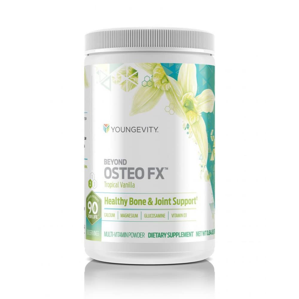 Youngevity Beyond Osteo FX - Tropical Vanilla Silencioso sano &amp; Soporte Conjunto ← Multi-Vitamin Powder ← 30 Servimientos (1 Canister)