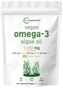 Micro Ingredientes Vegan Omega 3 Algae Oil, 240 Veggie Softgels ← Fish Oil Alternative ← DHA 500mg &amp; DPA 100mg  Carrageenan Free ← Plant-Based Omega 3 with Flaxseed &amp; ALA ← Lemon Flavored
