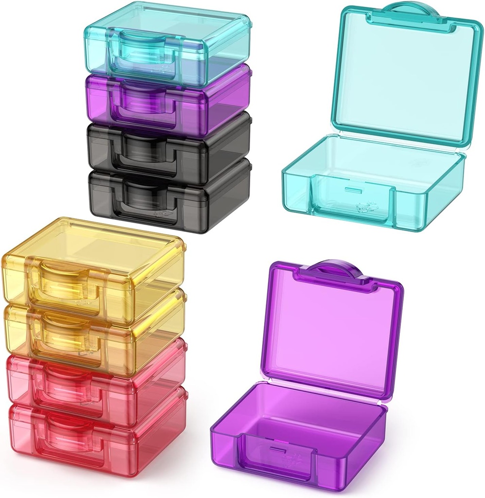 Cute Caja de Píldora de Viajes Pequeñas, Urekt 10 pcs Mini Pocket Pill Organizer Daily Single Pill Containers Portable Medicine Holder for Purse Vitamin Fish Oil Suplementos