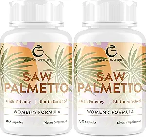Saw Palmetto for Women Hair Loss - DHT Blocker with 5-in-1 Blend for Hair Growth, Skin & Nails, Urinary Wellness - Extra Strength Saw Palmetto Supplement - 180 Capsules