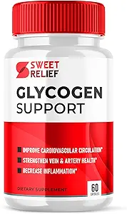 Sweet Relief Glycogen Support Capsules, Sweet Relief Blood Vessel Cleaner Suplemento, Sweet Releaf Glycogen Support Sweet Relief, SweetRelief Glucogen Support Sweet Relief Pills (60 cápsulas)