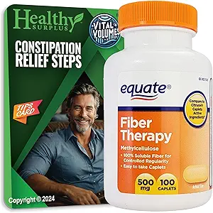Terapia de fibra Metilcelulosa 500 mg 100 cápsulas y volúmenes vitales Consejos Card Bundle