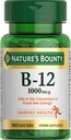 Vitamina B12 por la recompensa natural, Suplemento de vitaminas, apoya el metabolismo energético y la salud del sistema nervioso, 1000mcg, 100 Tablets