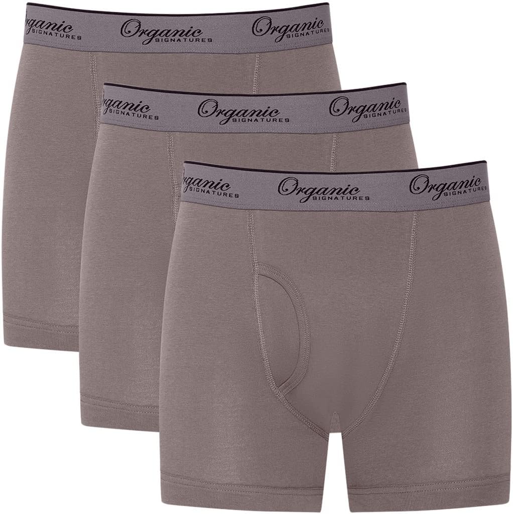 Firmas orgánicas 3-paquete suave cómodo Mens 100% orgánico algodón Boxer Briefs