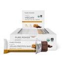 Dr. Mercola Pure Power Peanut Butter Protein Bares, 12 Servings, non GMO, Soy Free, Gluten Free, Vegan Protein Bars