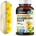 BIO KRAUTER Dandelion Root Capsules - 1800 mg Strength - 100 Conde - Dandelion Root Suplemento - Vegan Capsules for Liver Support