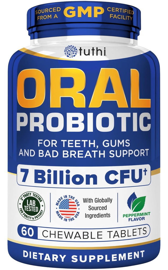 Tuthi Bundle: TMG Suplementos " Oral Probiotics for Mouth - Trimethylglycine 1000mg for Healthy Homocysteine Levels " Cardiovascular Support " Dental Probiotic for Gums " Oral Health
