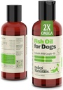 Deley Naturals Dog Fish Oil Islandiaic 2X Omega - Dog Itching Skin Relief with Omega 3 6 9 for Alergies, Coat & Heart - Omega 3 Fish Oil for Dogs Skin Irritation - 4oz Omega Oil for Dogs Made in USA