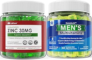 Sugar Free Zinc Gummies 2 Pack + Mens Multivitamins Gummies 1 Pack