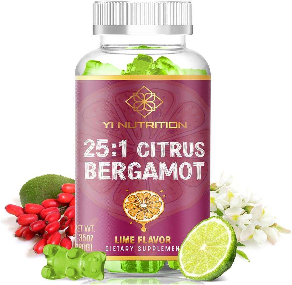 25:1 Citrus Bergamot Gummy - No Sugar, No Maltitol, Higher Concentration