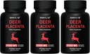 25,000mg Deer Placenta Supplement 60 Capsules - Made in New Zealand (Set of 3 Bottles, 180 Capsules)