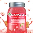 Sea Moss Gel,Irish Organic Raw Seamoss Gel Made with Real Fresh Fruit,Immune and Digestive Support,Vitamin Minerals Supplement(Peach,18.5OZ)