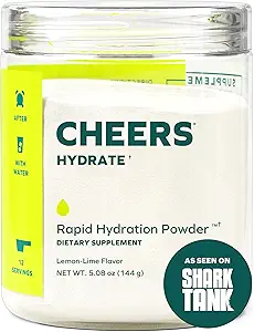 Cheers Hydrate ← Solución de Rehidratación Oral ← Electrolitos para la Hidratación Rápido Lime Flavor Lime Lime Silencioso 12 Serviciones Silencioso Suplemento Electrolyte con Sodium, Potasio, Glucose