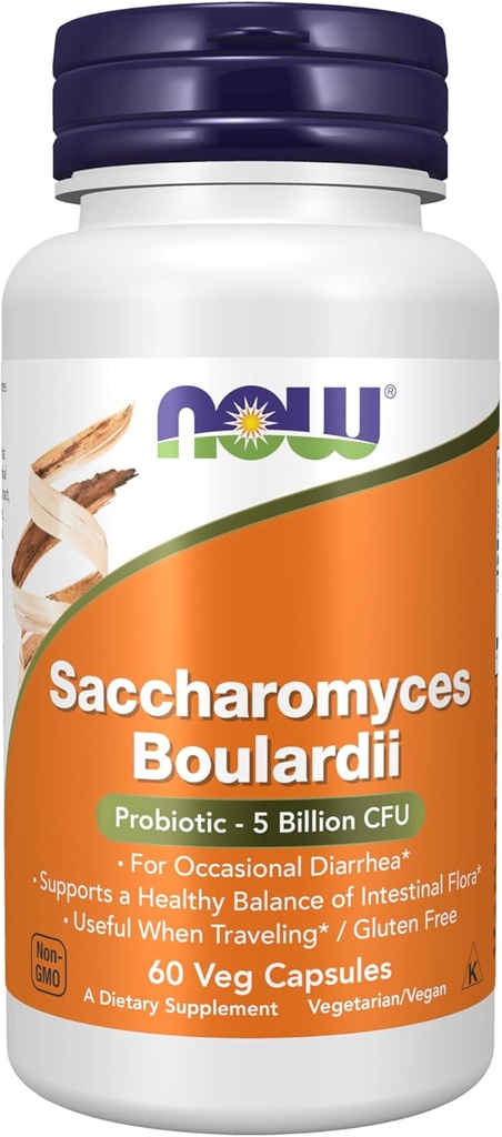 AHORA Suplementos, Saccharomyces Boulardii, 5 Billion CFU Probiotic, 60 Veg Capsules