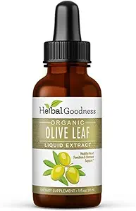 Herbal Goodness Leaf Extract Liquid 1oz - para Immune Boost, Cadiovascular Support, Cognitive Wellbeing, Mejora de la salud de la piel y Confort Digestivo con Antioxidantes - 1 Botella