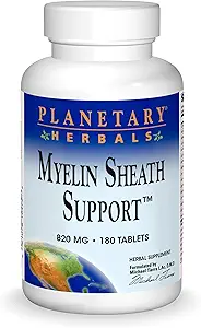 Herbals planetarios Myelin Sheath Support 820 mg, Herbal-Nutrient Nervous System Support, 180 Tablets