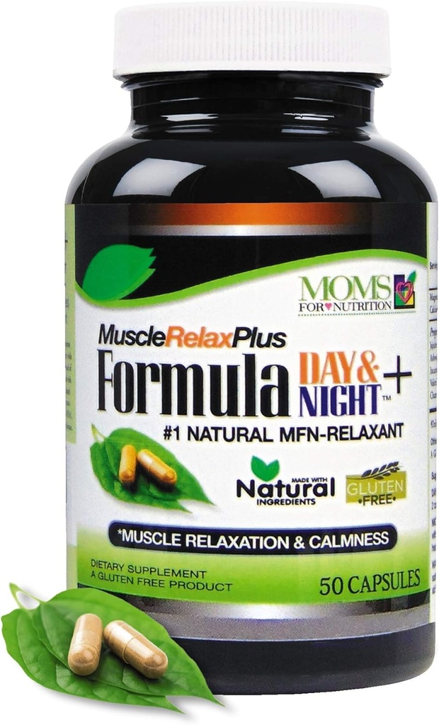 Muscle Relax Fórmula Plus - Gran 1.150 Milligram Support - Daytime/Nighttime 24/7 Relaxer - Maximum Strength Natural Relaxant (50 Count) - Suplemento cápsulas