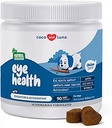 Soporte de ojos para perros - 90 Mandíbulas suaves - Suplementos de perros para visión, vitaminas de ojos para perros, con aceite de hígado de bacalao Antioxidante, suplemento de Omega perro, Omega 3 EPA y ácidos grasos DHA.
