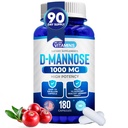 Nos gustan las vitaminas D-Mannose 1000mg cápsulas - 180 cápsulas de verduras fáciles de absorber - suplemento de manguera de arándano D ayuda a apoyar la salud de la vejiga y el tracto urinario