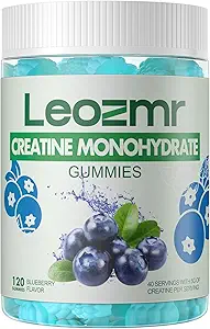 Cretina Monohydrate Gummies 5000mg para Hombres &amp; Mujeres, Chewables Creatina Monohydrate Suplemento(120 Conde)- Blueberry 120 Gummies