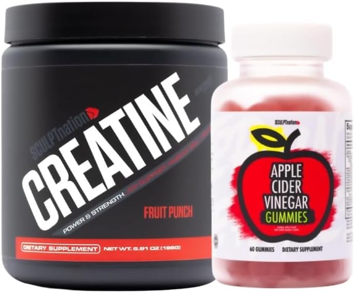 Sculpt Nation by V Shred Creatine Powder and Apple Sider Vinegar Bundle