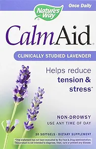 Way Nature's Way Calmaid, Non-drowsy, Clinically Studied Lavender Supplement Helps Reduce Tension/Stress, 30 Count (Pack of 12)
