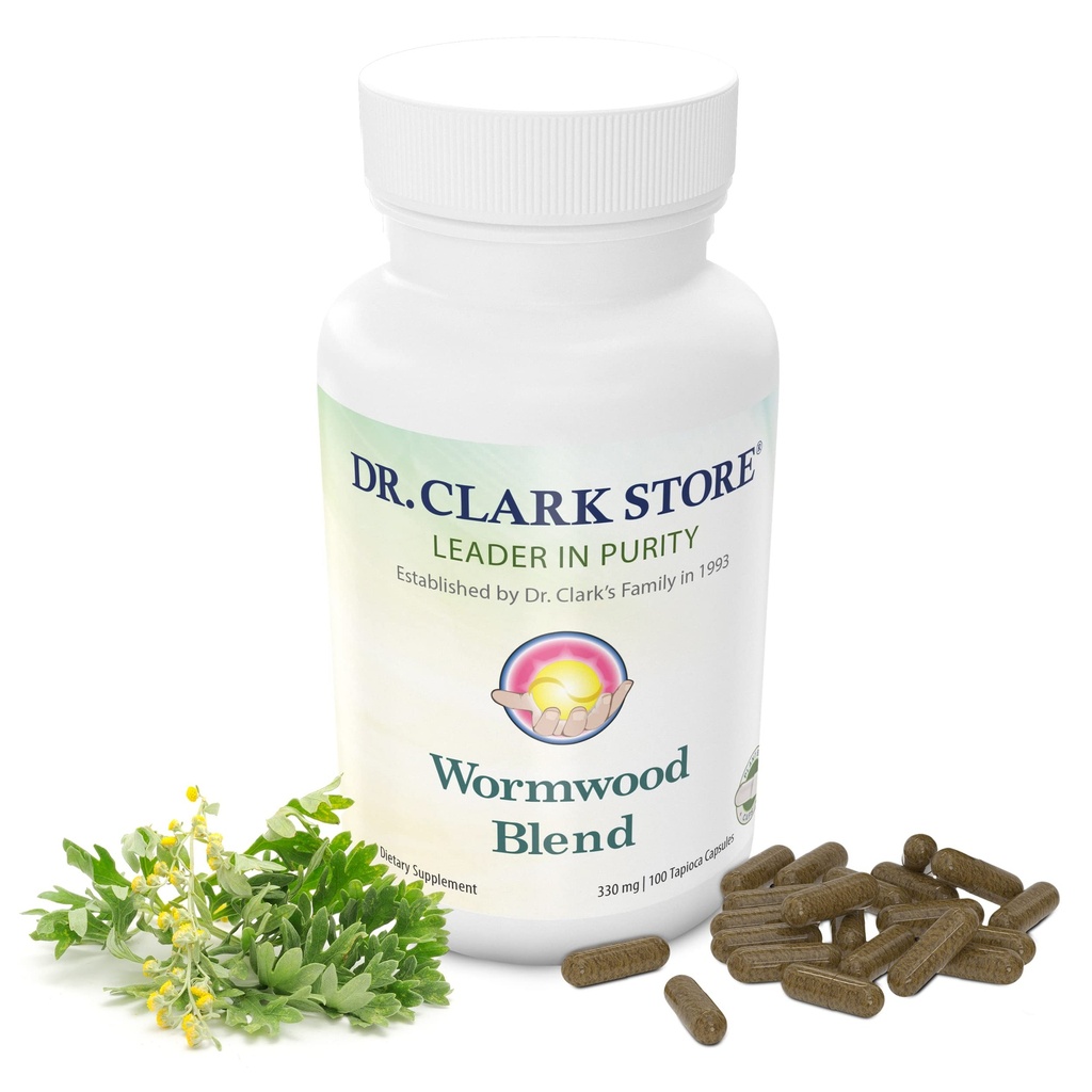 Dr Clark Superblend Wormwood Capsules - Vegetariano 330 mg, 100 cápsulas - Wormwood Herb Sin Preservadores Artificiales, Wormwood Combination with Quassia