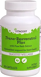 Vitacost Trans-Resveratrol Plus - 60 cápsulas vegetarianas