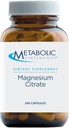 Mantenimiento metabólico cápsulas de citrato de magnesio - Suplemento de magnesio para calma, sueño, músculo &amp; GI Soporte - con vitamina C (240 cápsulas)