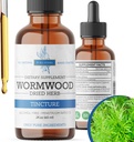 Wormwood Organic Tincture - Suplemento Herbal para la Salud Digestiva y Soporte Gut - Limpieza Natural - Alcohol-Free, Made in USA, 2 Fl Oz