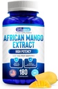 Nos gusta Vitaminas African Mango Extracto 500mg - 5000mg Equivalente 10:1-180 cápsulas - 6 meses de suministro de cápsulas africanas del mango – apoya el metabolismo de la grasa y la salud digestiva