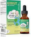 Kiddivit Baby Vitamin A&D Liquid Drops with Vitamin E – Gentle Immune & Vision Support Supplement – 60 Daily Servings, Dropper Included, Glass Bottle – Sugar Free, Gluten Free, Vegetarian, 2oz