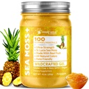 WELLNESS LABSRX Irish Sea Moss Gel Raw - Wildcrafted Superfood Seamoss Gel - Pineapple Flavor, Vitamina y Mineral-Rich de Pristine Caribbean Waters, Immune y Digestive Health Support - 10 oz.