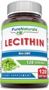 Pure Naturals Lecithin 1200 mg Softgels Supplement | High Potency | Non-GMO | Gluten Free (120 Count)