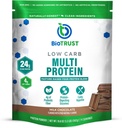 BioTrust Low Carb Protein Powder – Delicious Whey & Casein Blend from Grass-Fed Hormone Free Cows – Non GMO, Gluten Free (Chocolate)