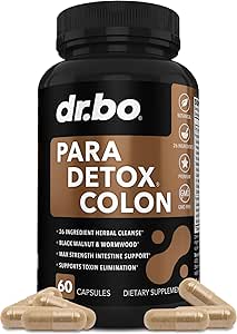Colon Cleanse Pills Body Detox - Intestinal Guard Cleanser for Stomach - Natural Weight Flush Cleaner Supplement Complex, Mujer Hombre Niños, Herbal Wormwood Black Walnut Clove - Gut Loss Health Capsules