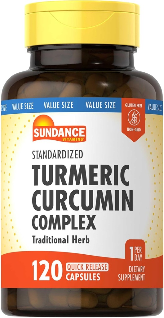 Sundance Turmeric Curcumin Complejo Silencio 120 Capsules Silencio con Black Pepper Extract Silencio Tradicional Herb