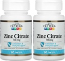21st Century Healthcare Zinc Citrate Tablets 50mg, 60 Cuenta (Pack of 2)