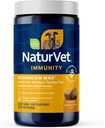 NaturVet Mushroom Max Advanced Immune Support Dog Supplement – Helps Strengthening Immunity, General Health for Dogs – Incluye Shitake Mushrooms, Reishi, Turquía Tail – 120 Ct.
